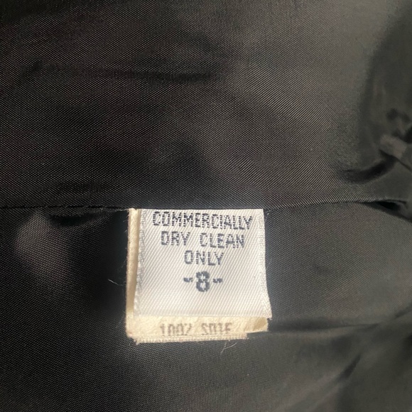 Vintage Anne Klein Silk Red & Black Leopard Print Single Button V-Neck Blazer 8 - Picture 9 of 9